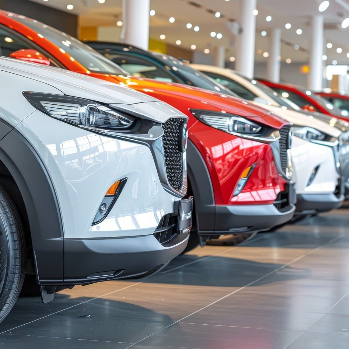 Row of used fleet vehicles displayed for sale, illustrating vehicle remarketing and fleet remarketing strategies to maximize resale value and recover value from commercial fleet assets. Row of used fleet vehicles displayed for sale, illustrating vehicle remarketing and fleet remarketing strategies to maximize resale value and recover value from commercial fleet assets.