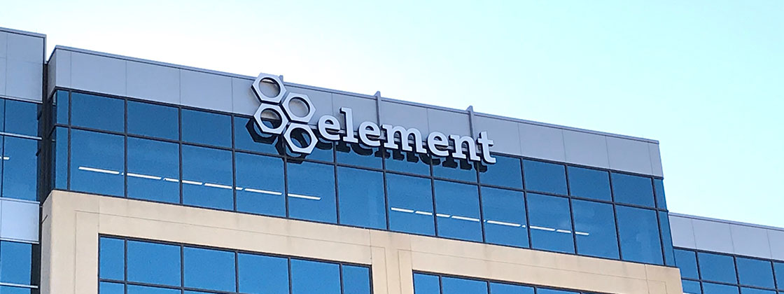 Element Fleet building sign Hopkins