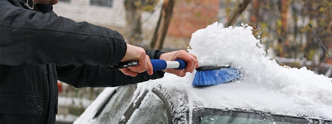 snow removal from car