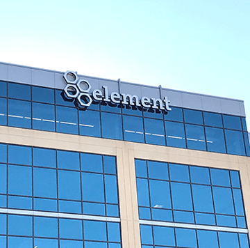 Element sign on building
