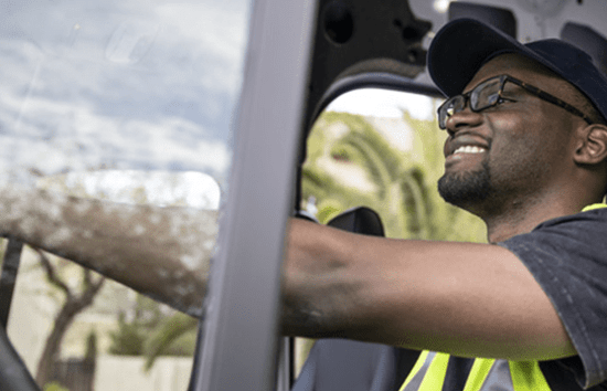 Chauffeur dans un camion