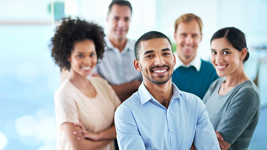 Photo of diverse group of employees