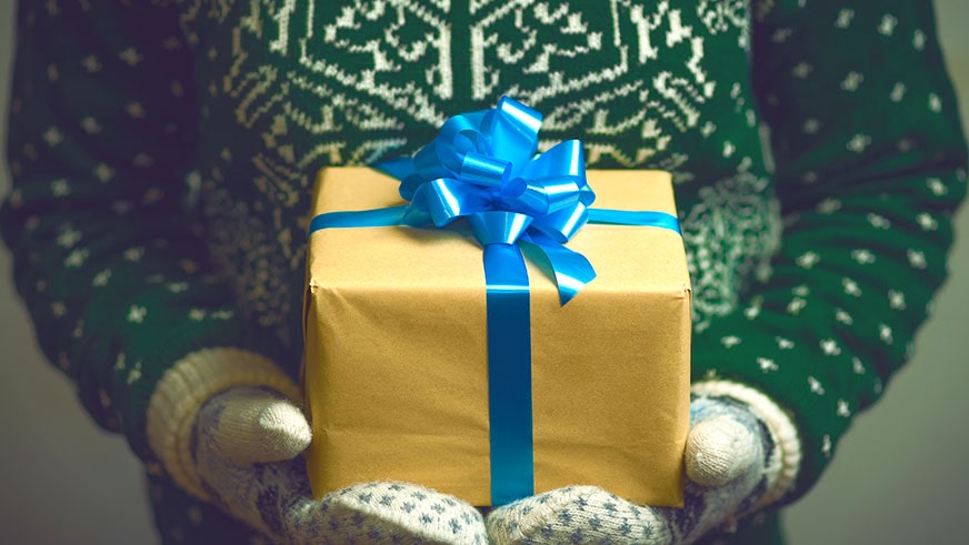 Wrapped holiday gift