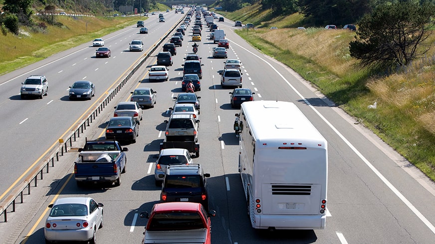 Holiday driving in traffic